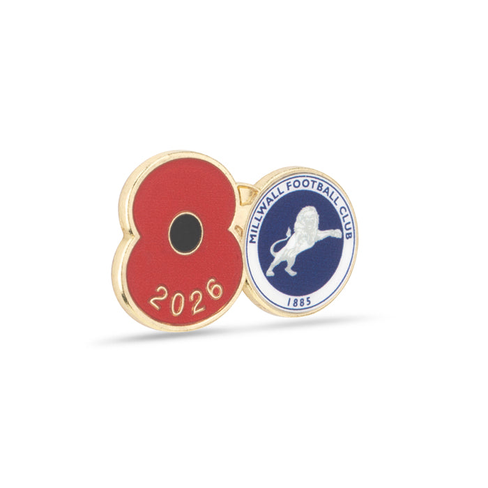 Millwall Poppy Football Pin 2026