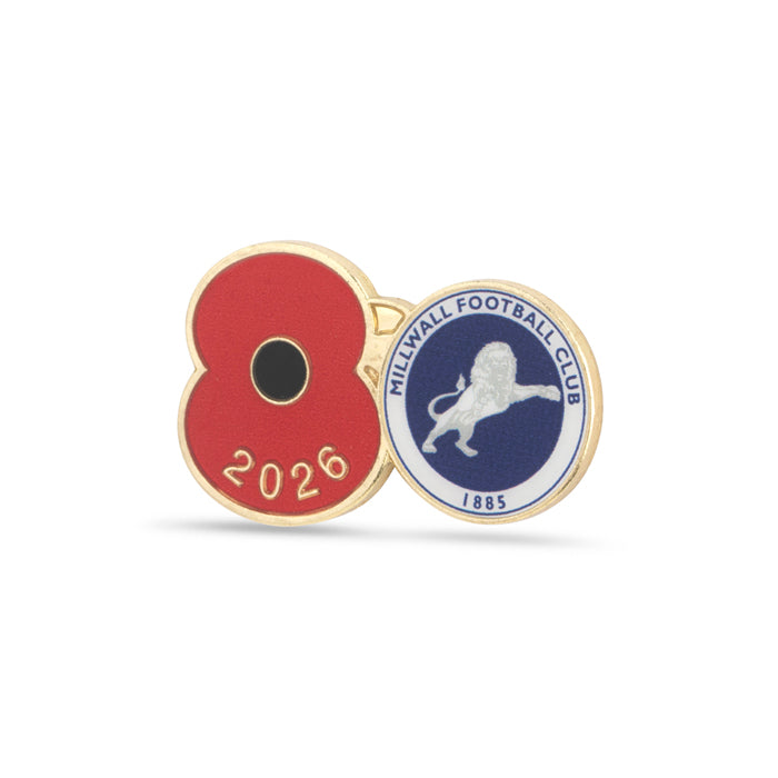 Millwall Poppy Football Pin 2026