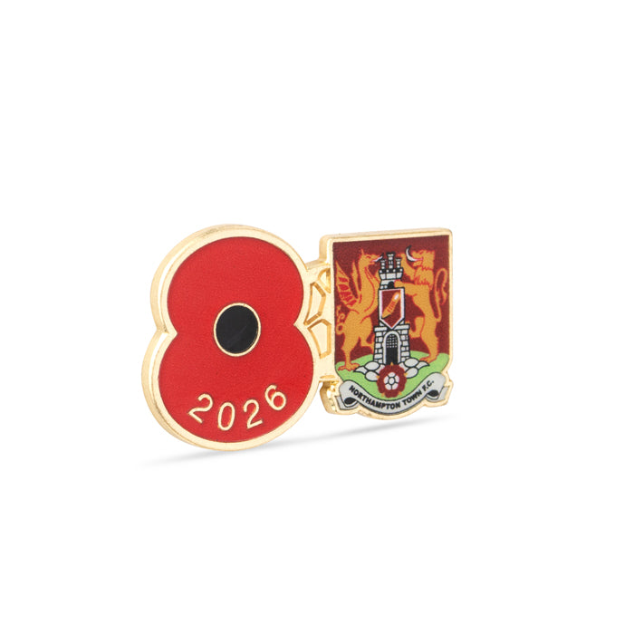 Northampton Town Poppy Football Pin 2026