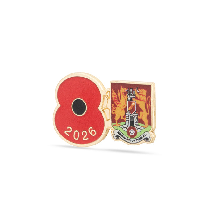 Northampton Town Poppy Football Pin 2026