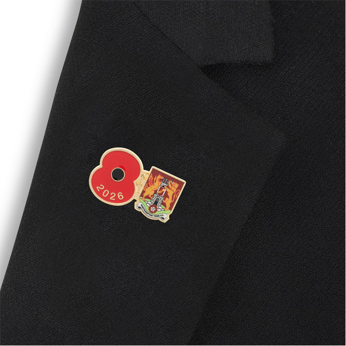 Northampton Town Poppy Football Pin 2026