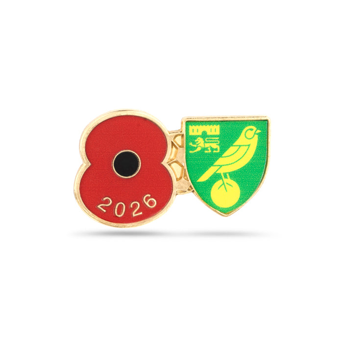 Norwich City Poppy Football Pin 2026