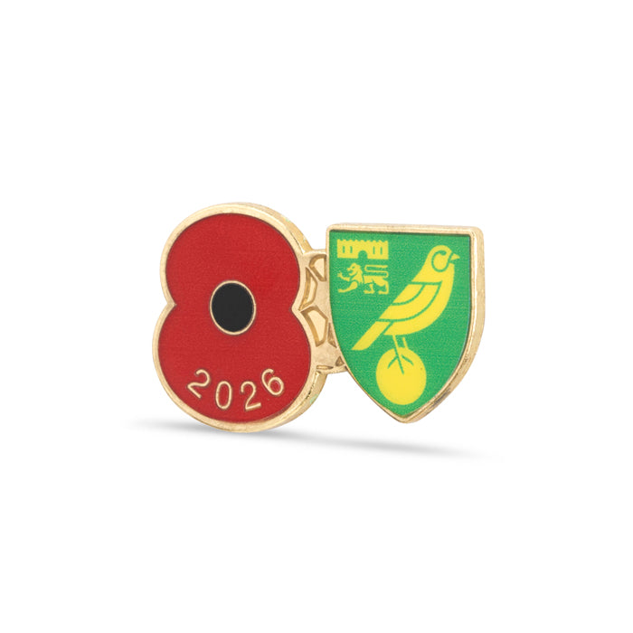 Norwich City Poppy Football Pin 2026