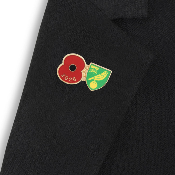 Norwich City Poppy Football Pin 2026
