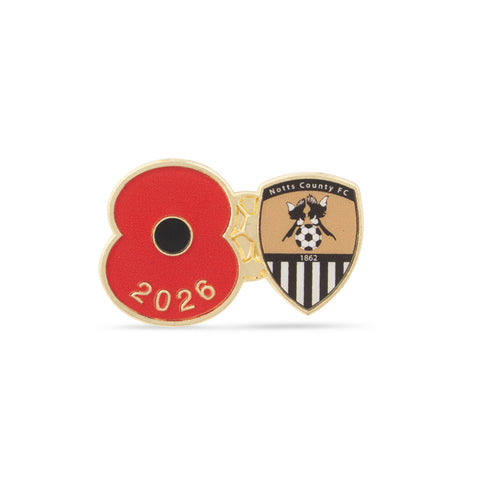 Notts County Poppy Football Pin 2026