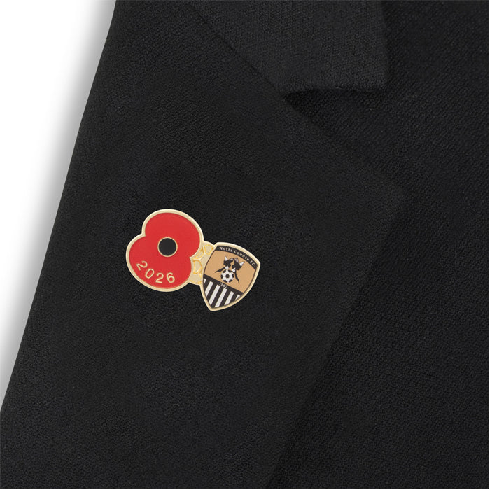 Notts County Poppy Football Pin 2026