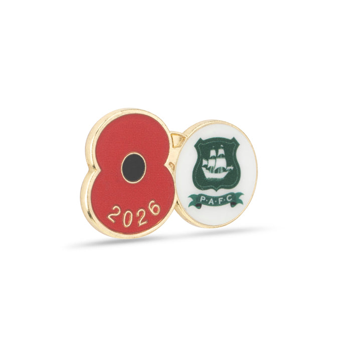 Plymouth Argyle Poppy Football Pin 2026