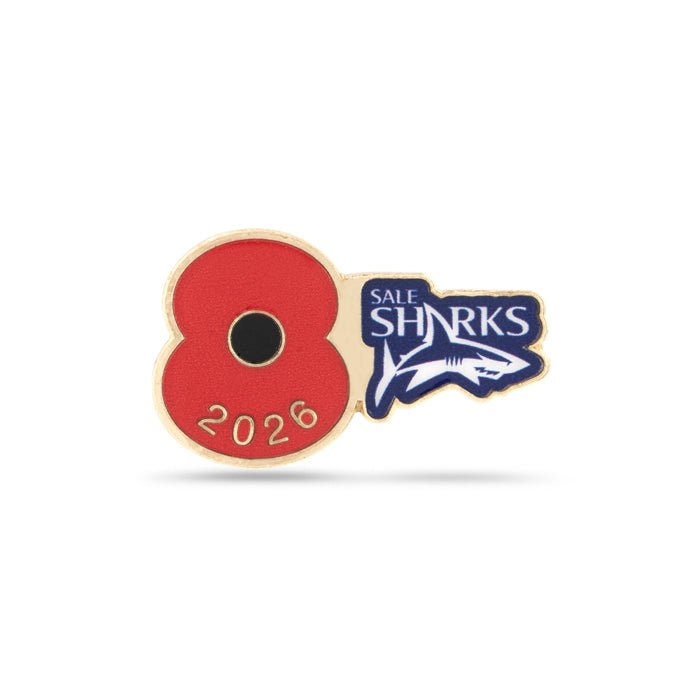 Sale Sharks Poppy Rugby Pin 2026