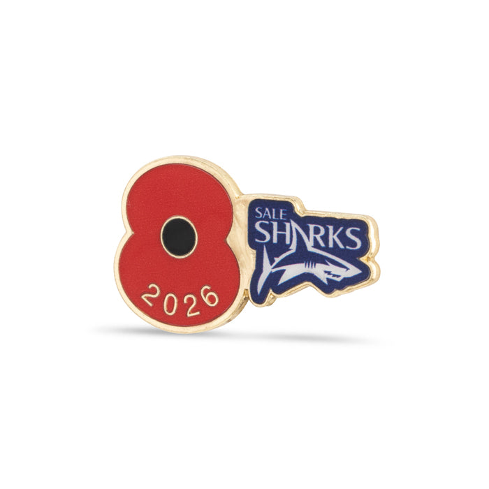 Sale Sharks Poppy Rugby Pin 2026