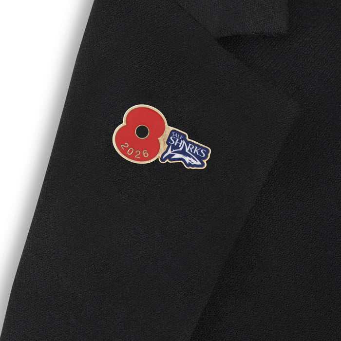 Sale Sharks Poppy Rugby Pin 2026