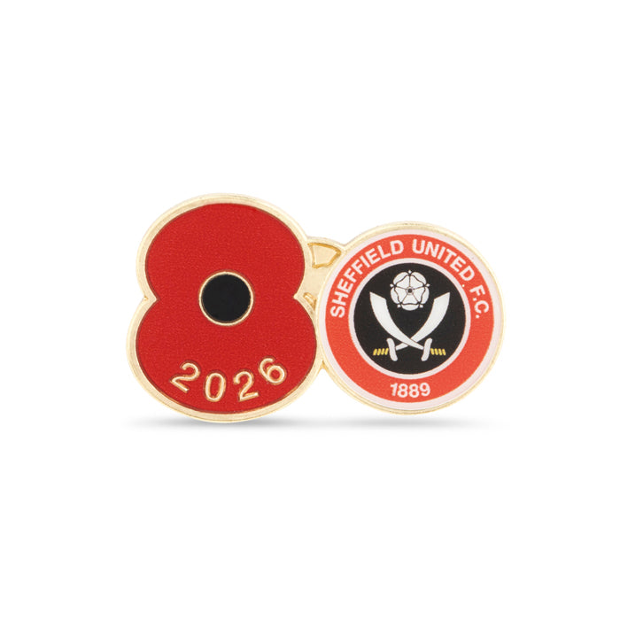 Sheffield United Poppy Football Pin 2026