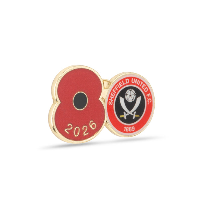 Sheffield United Poppy Football Pin 2026