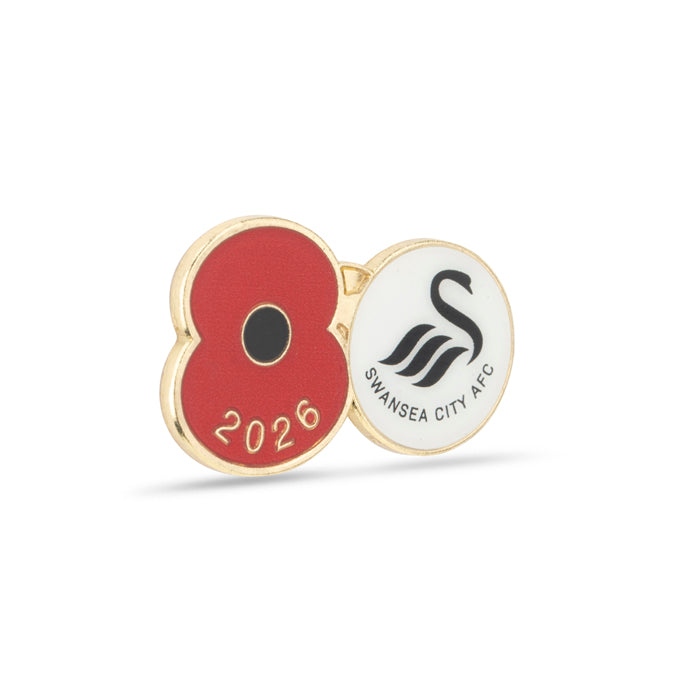 Swansea City Poppy Football Pin 2026