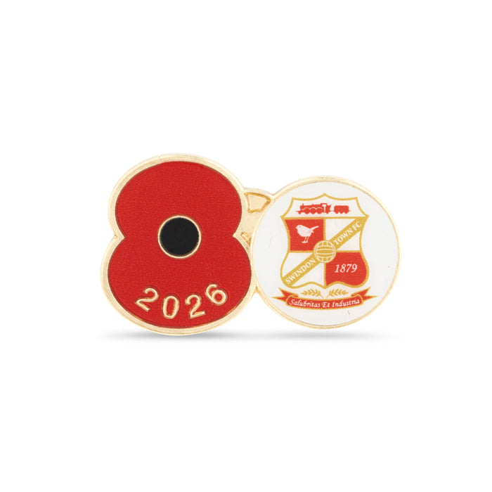 Swindon Town Poppy Football Pin 2026