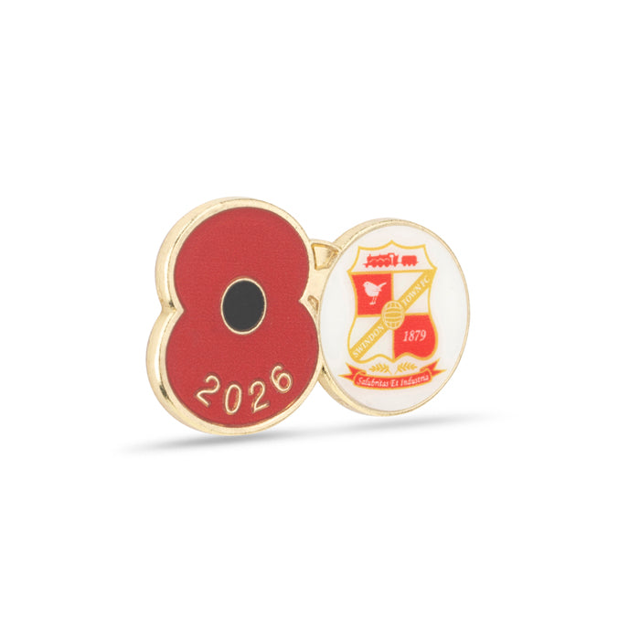 Swindon Town Poppy Football Pin 2026