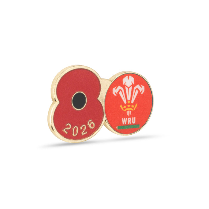 Welsh Rugby Union Poppy Rugby Pin 2026
