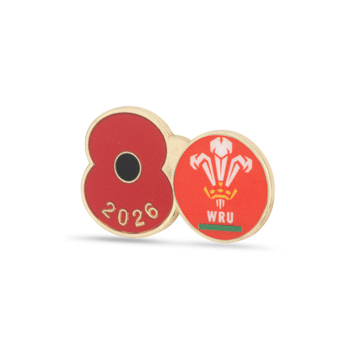 Welsh Rugby Union Poppy Rugby Pin 2026