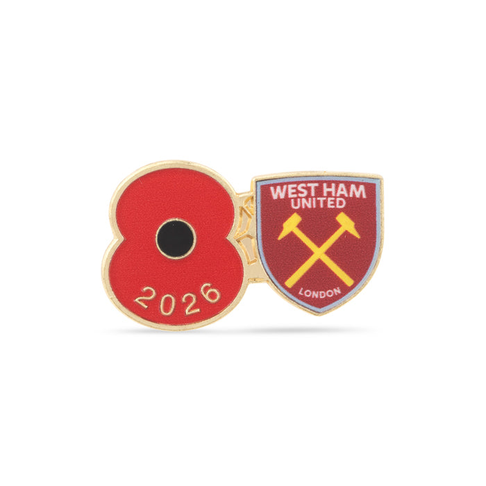 West Ham United Poppy Football Pin 2026