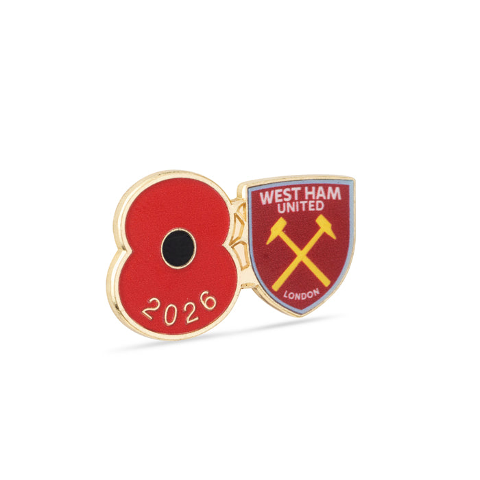 West Ham United Poppy Football Pin 2026