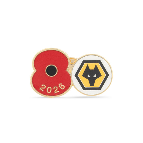 Wolverhampton Wanderers Poppy Football Pin 2026