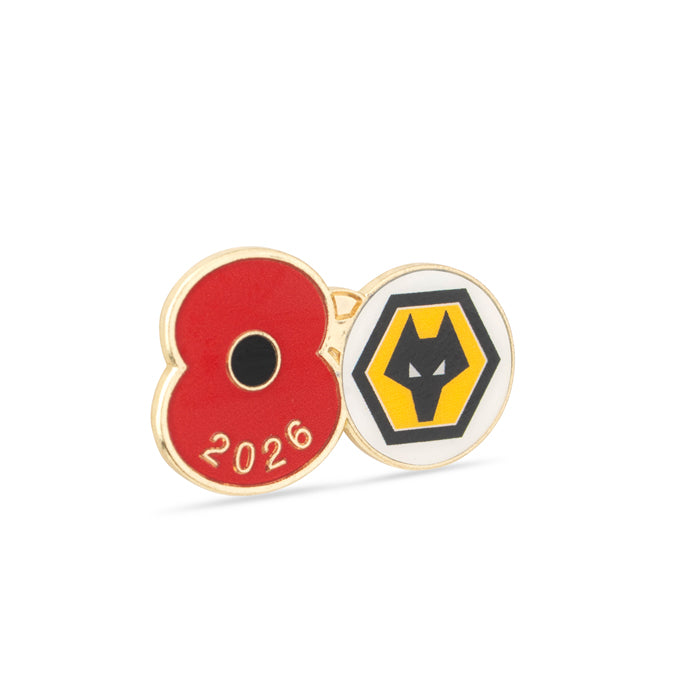 Wolverhampton Wanderers Poppy Football Pin 2026