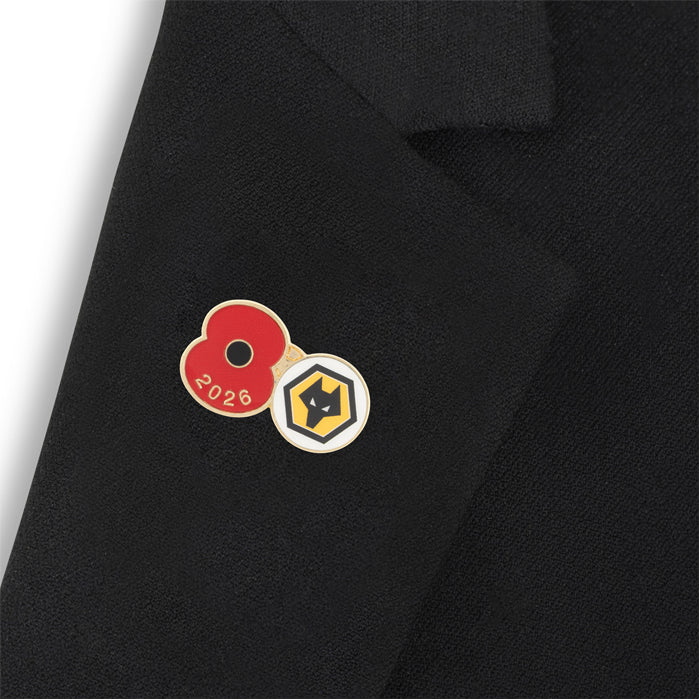 Wolverhampton Wanderers Poppy Football Pin 2026