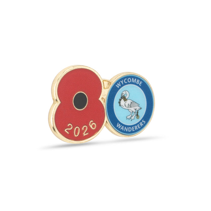 Wycombe Wanderers Poppy Football Pin 2026