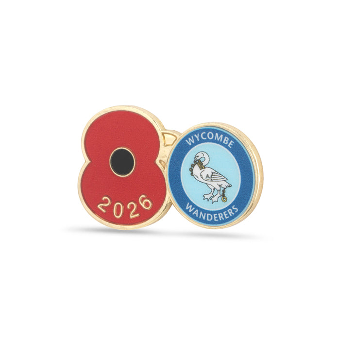 Wycombe Wanderers Poppy Football Pin 2026