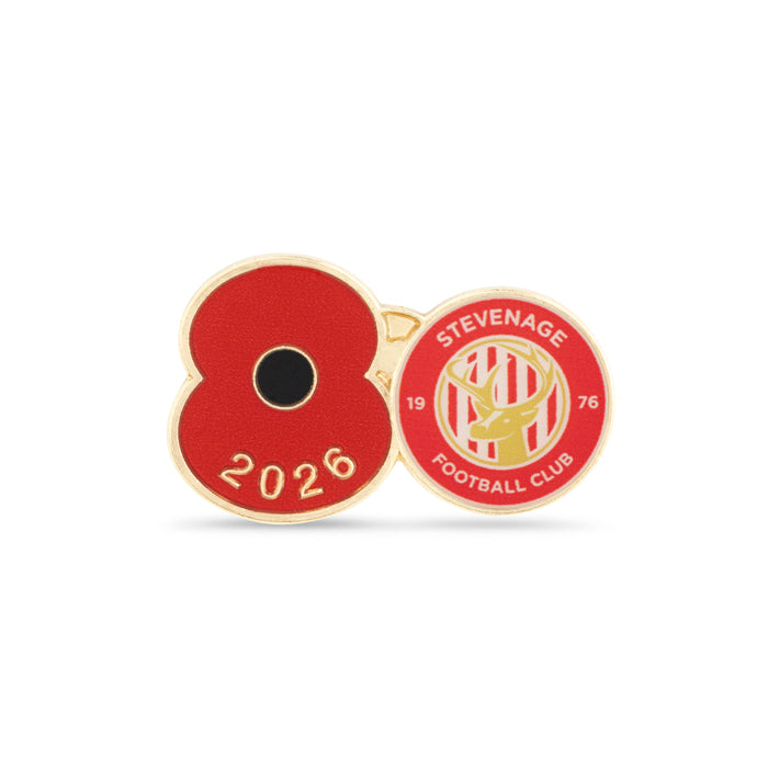 Stevenage Poppy Football Pin 2026