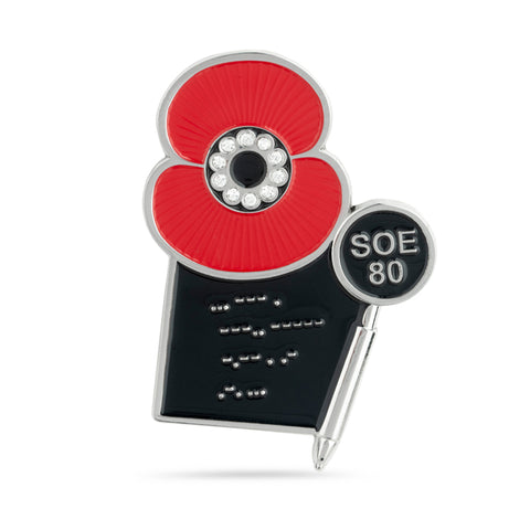 SOE 80 Poppy Badge