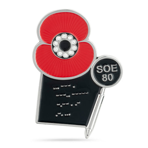 SOE 80 Poppy Badge