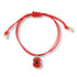 Red Poppy Charm Friendship Bracelet