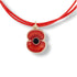 Red Poppy Charm Friendship Bracelet