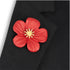 Poppy with Gold Centre Large Brooch