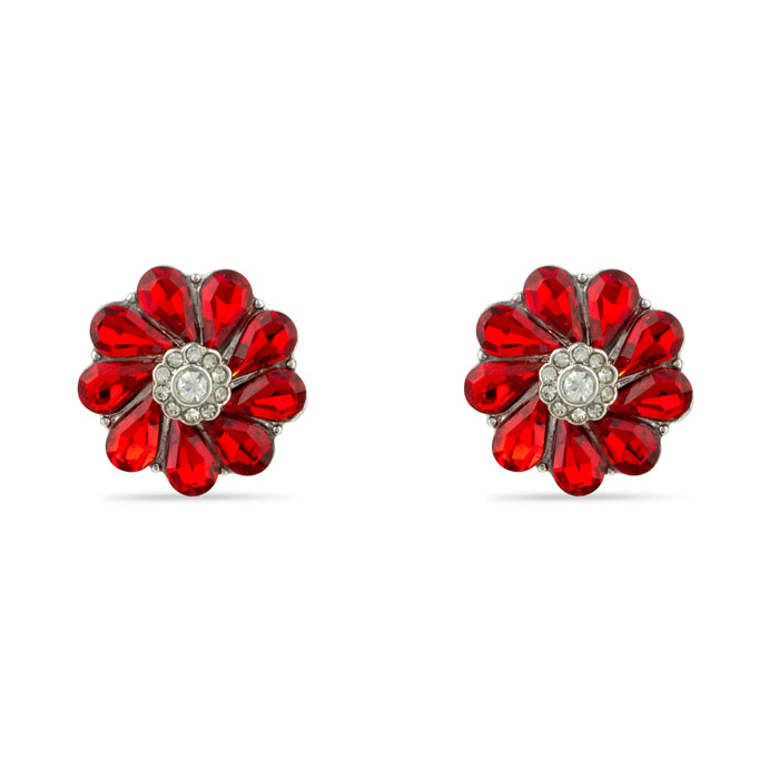 Poppy Wreath Gem Earrings