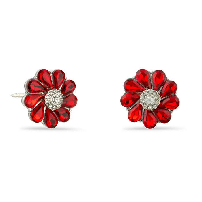 Poppy Wreath Gem Earrings