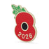 Large Poppy Dated Lapel Pin 2026
