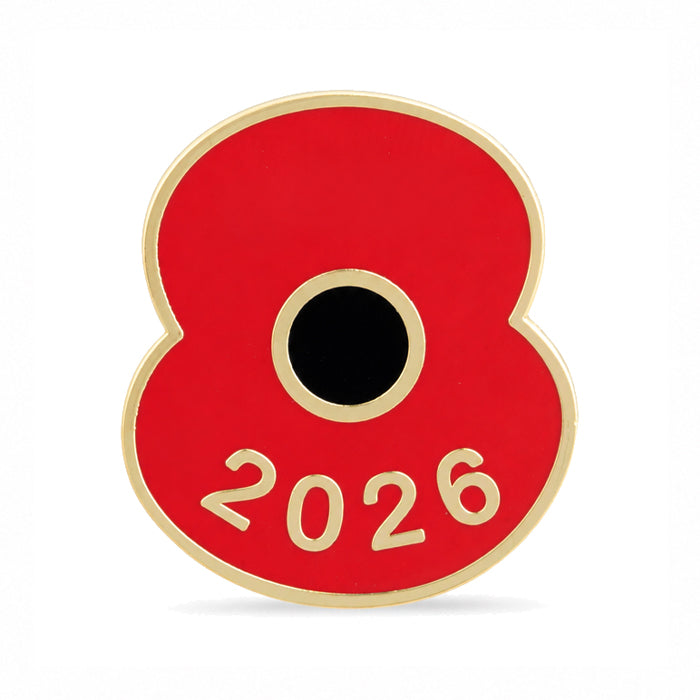 Large Poppy Dated Lapel Pin 2026