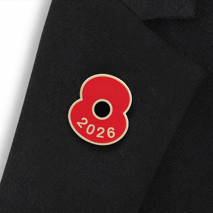 Large Poppy Dated Lapel Pin 2026
