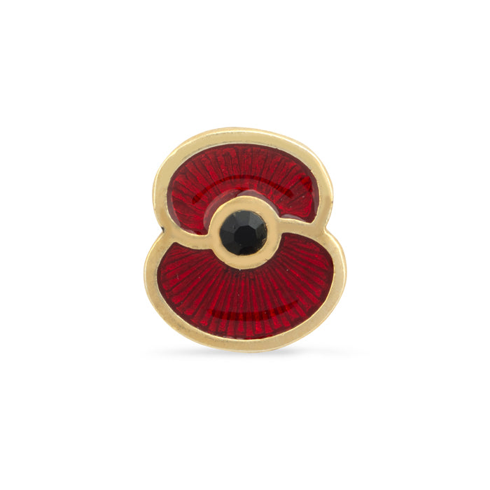 British Pewter Gold Poppy Pin