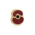 British Pewter Gold Poppy Pin