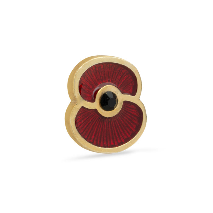 British Pewter Gold Poppy Pin