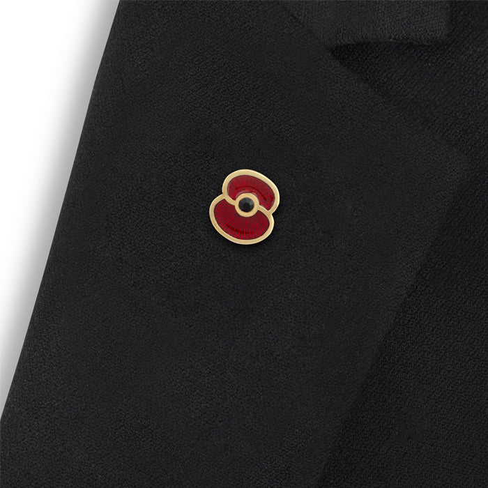 British Pewter Gold Poppy Pin
