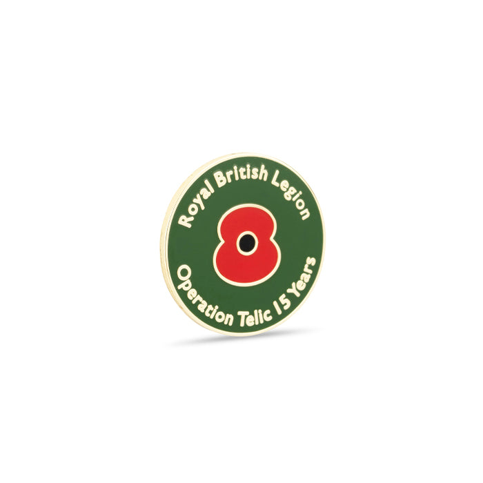 Operation Telic 15 Year Anniversary Poppy Lapel Pin
