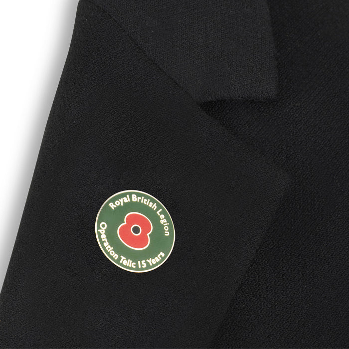 Operation Telic 15 Year Anniversary Poppy Lapel Pin
