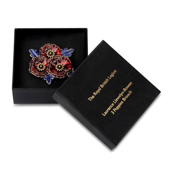 Laurence Llewelyn-Bowen Three Poppies Brooch