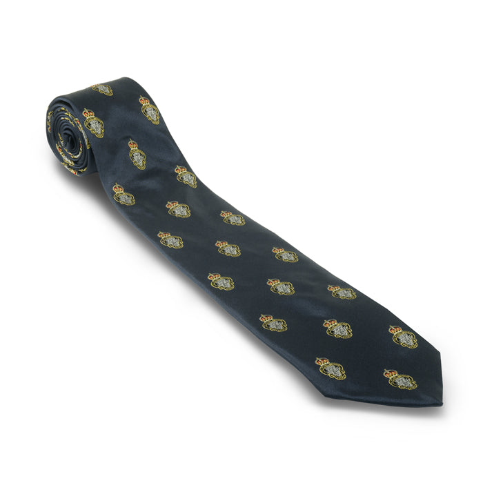 MEMBERS "Limited Edition" RBL Multi Silver Crest Motif  Silk Tie