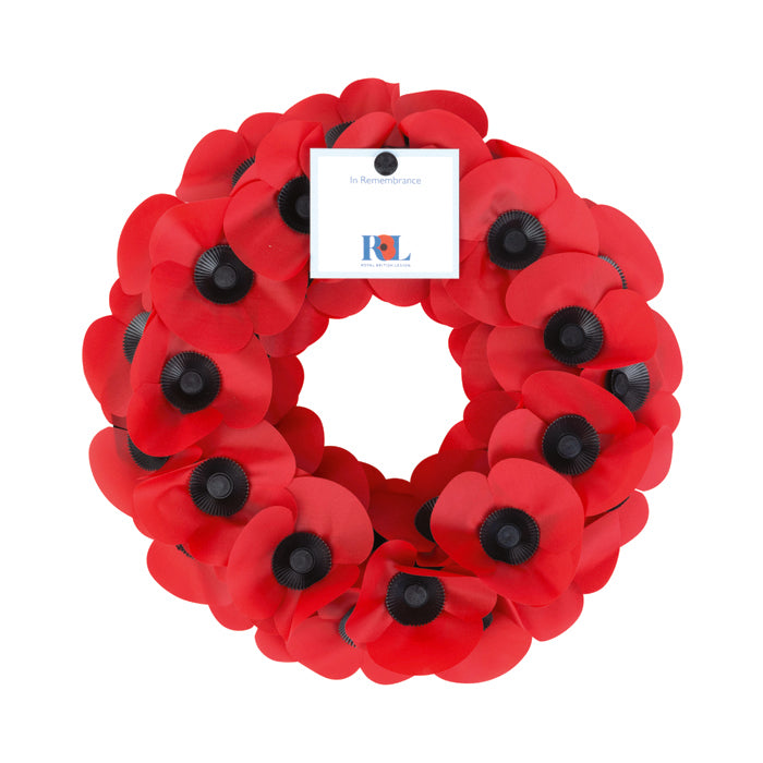 Small Layered Poppy Wreath (Type L) | Poppy Shop UK