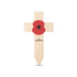 Wooden Cross with Poppy