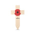Wooden Cross with Poppy